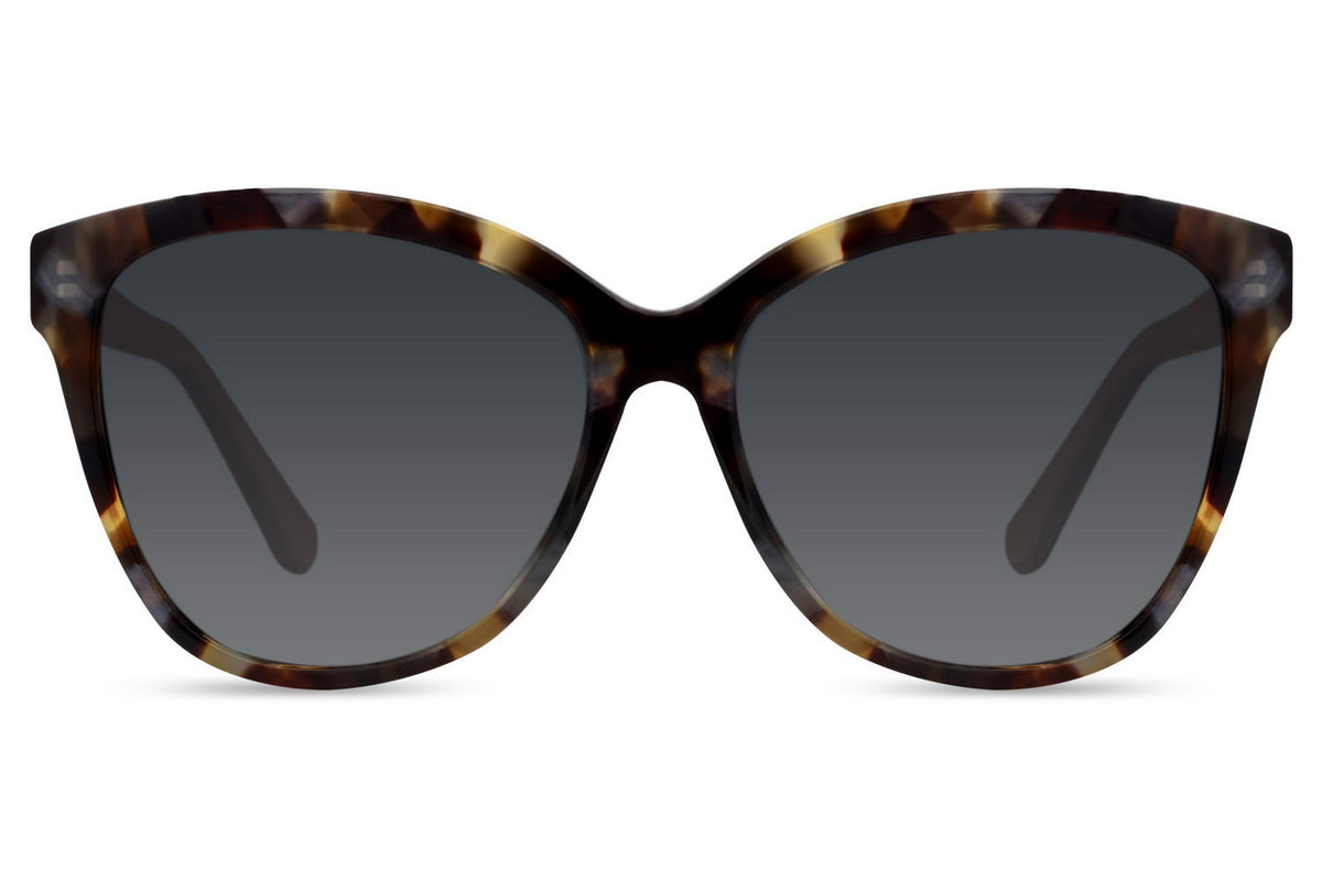 Elegant Tortoiseshell Wide-Framed Polarized UV Sunglasses with Gradient Lenses- Victoria