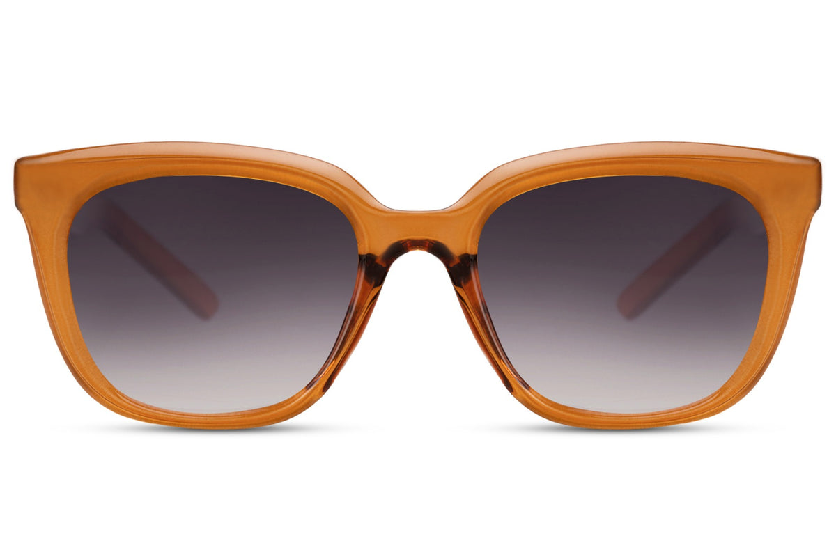 Bold Oversized Amber Cat-Eye Sunglasses with Gradient Lenses - Zoey