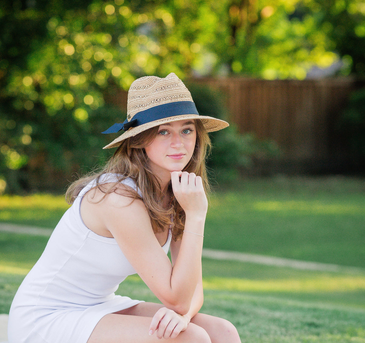 Classic Straw Safari Hat for Women with Black Band