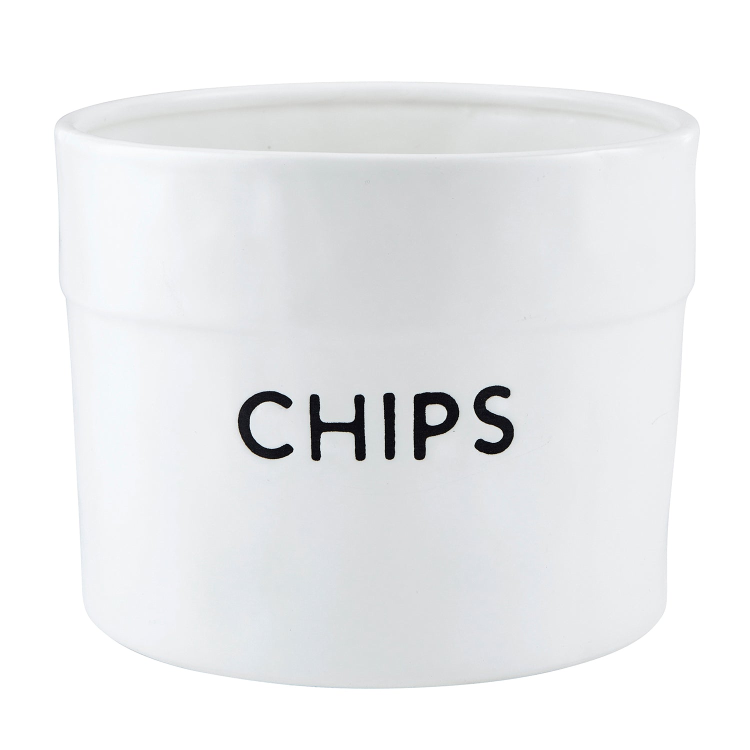 White Matte Ceramic Chip Bowl