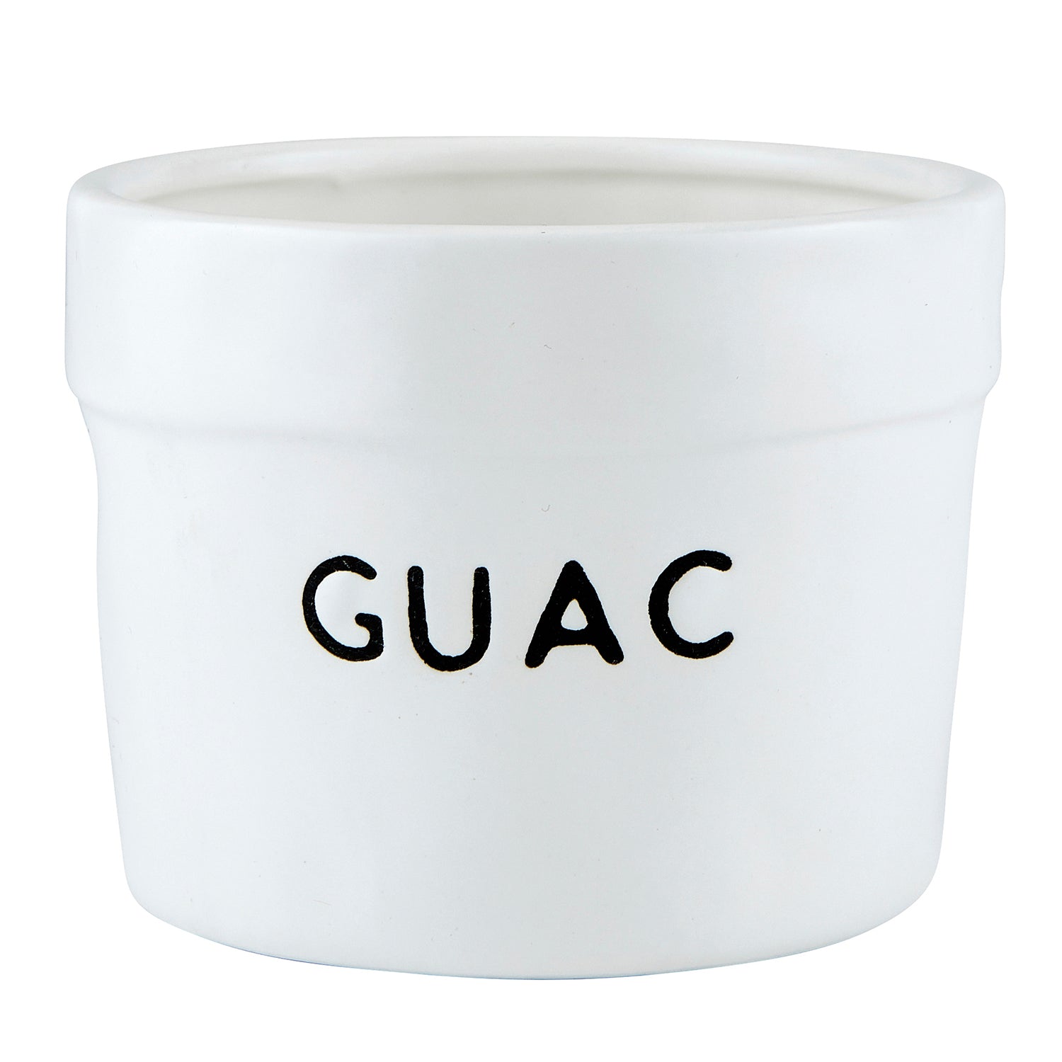 White Matte Ceramic Guac Bag