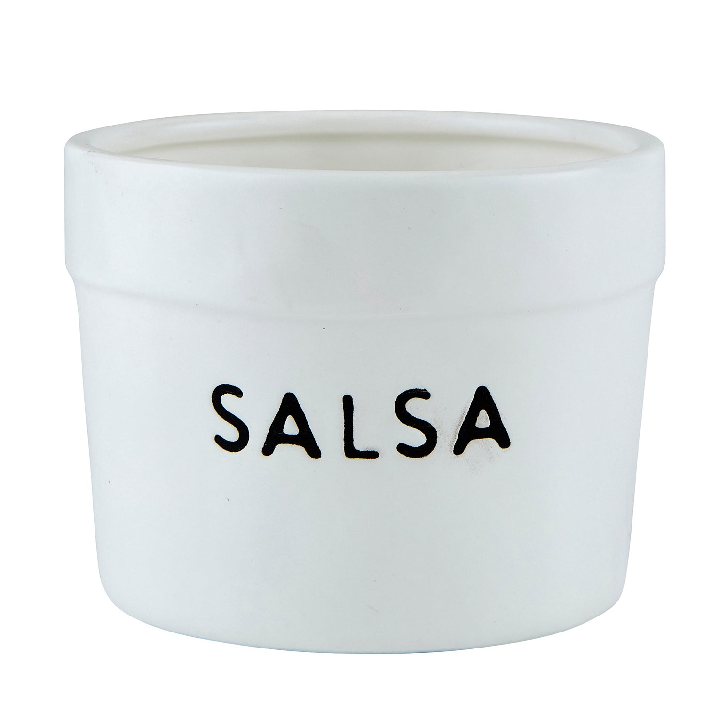 White Matte Ceramic Salsa Bowl