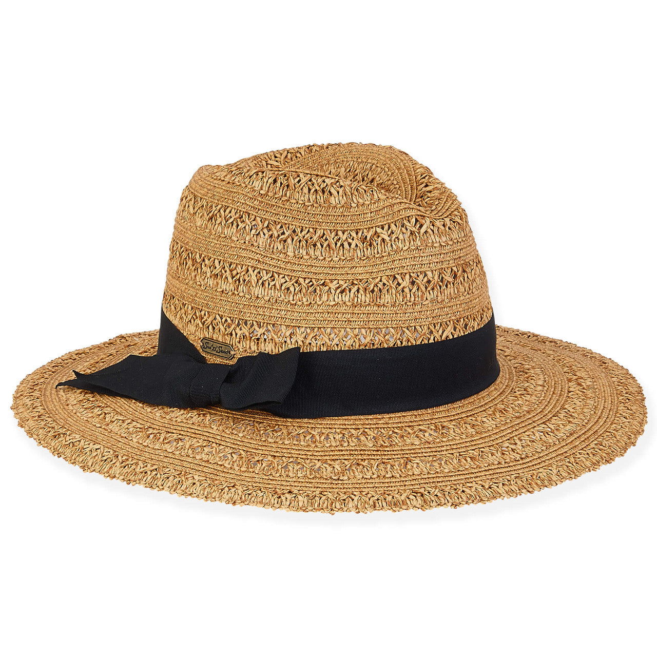 Classic Straw Safari Hat for Women with Black Band