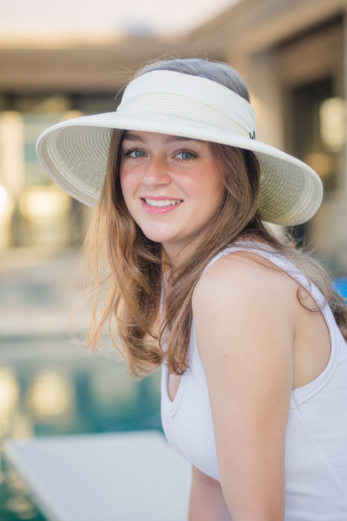 Spring Wrap-Around Sun Visor - Natural